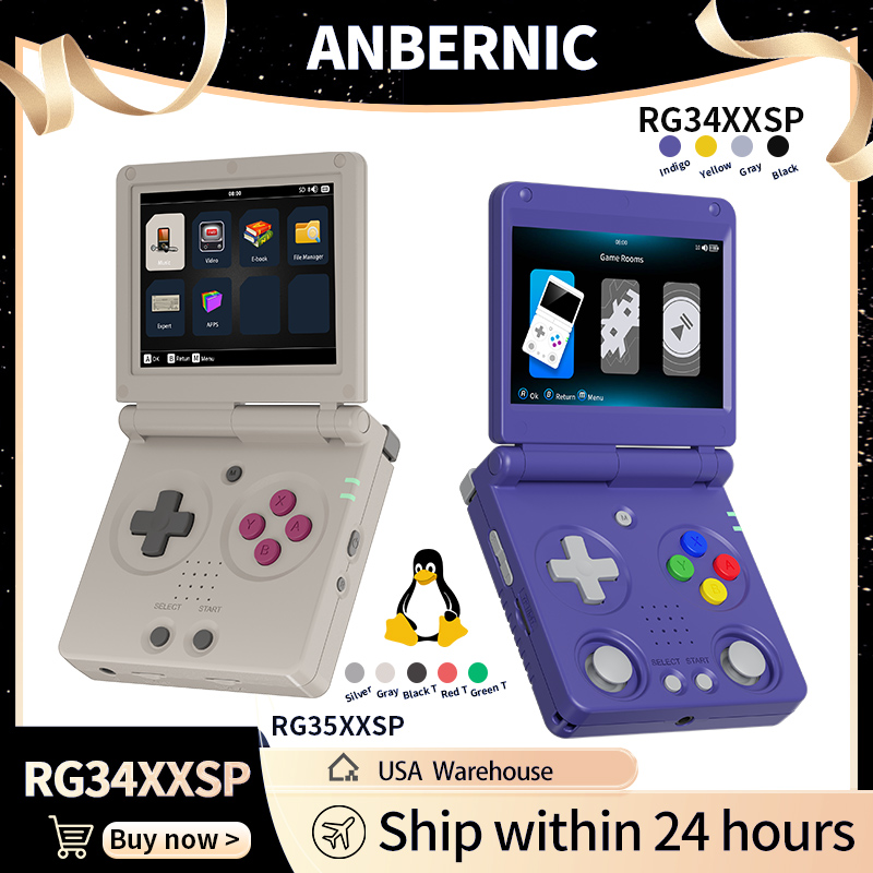 Gaming Console For Sale - Anbernic RG34XXSP RG35XXSP Flip Console de
