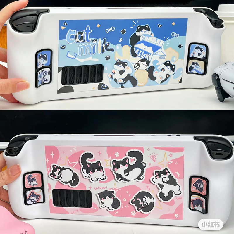 Gaming Console Steam Deck - Capa protetora de gato de leite