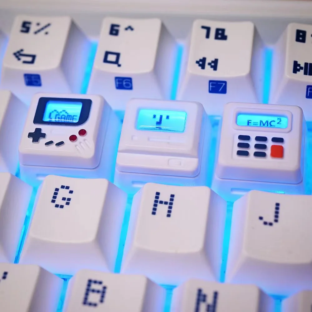 Gaming Console Kit - Conjunto de Teclas Criativas Retro Transparentes