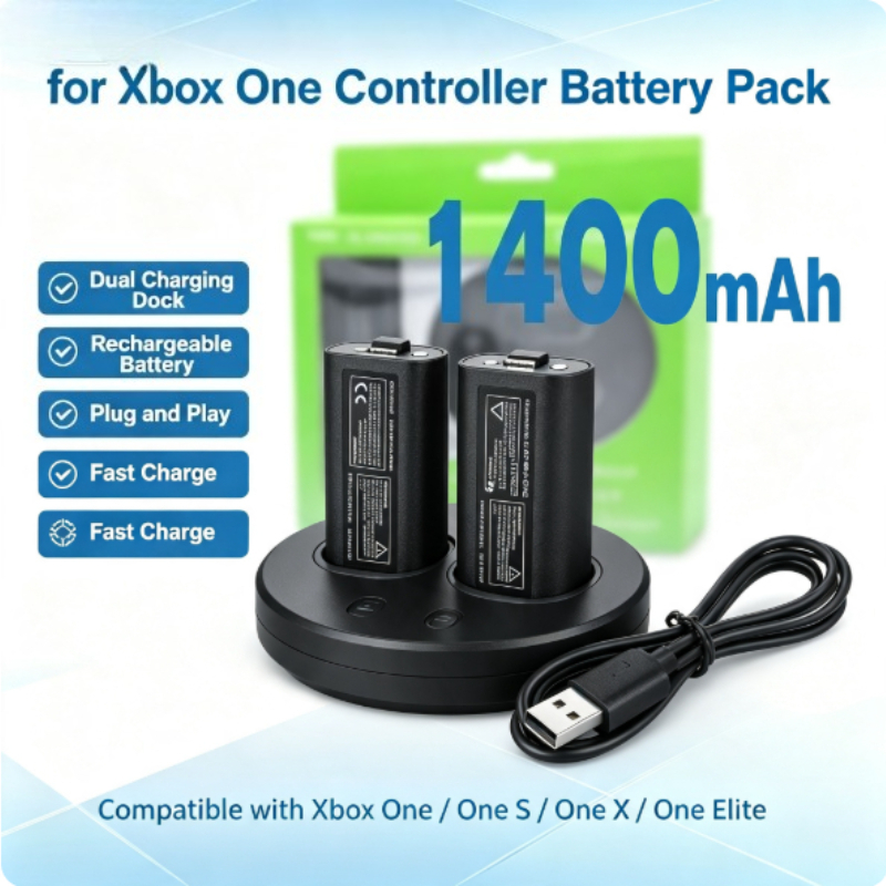 Gaming Console Xbox One - Bateria Recarregável Integrada de 1400mAh para