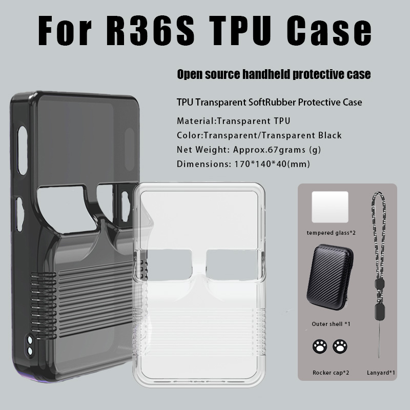 Gaming Console R36S - Nova capa protetora portátil de código