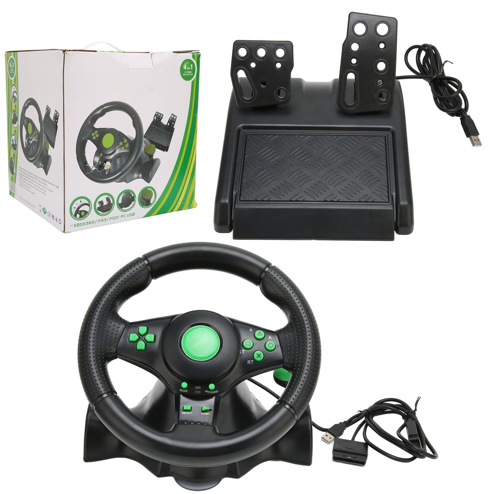 Racing Pedal Set - Volante de Corrida para PC, Volante