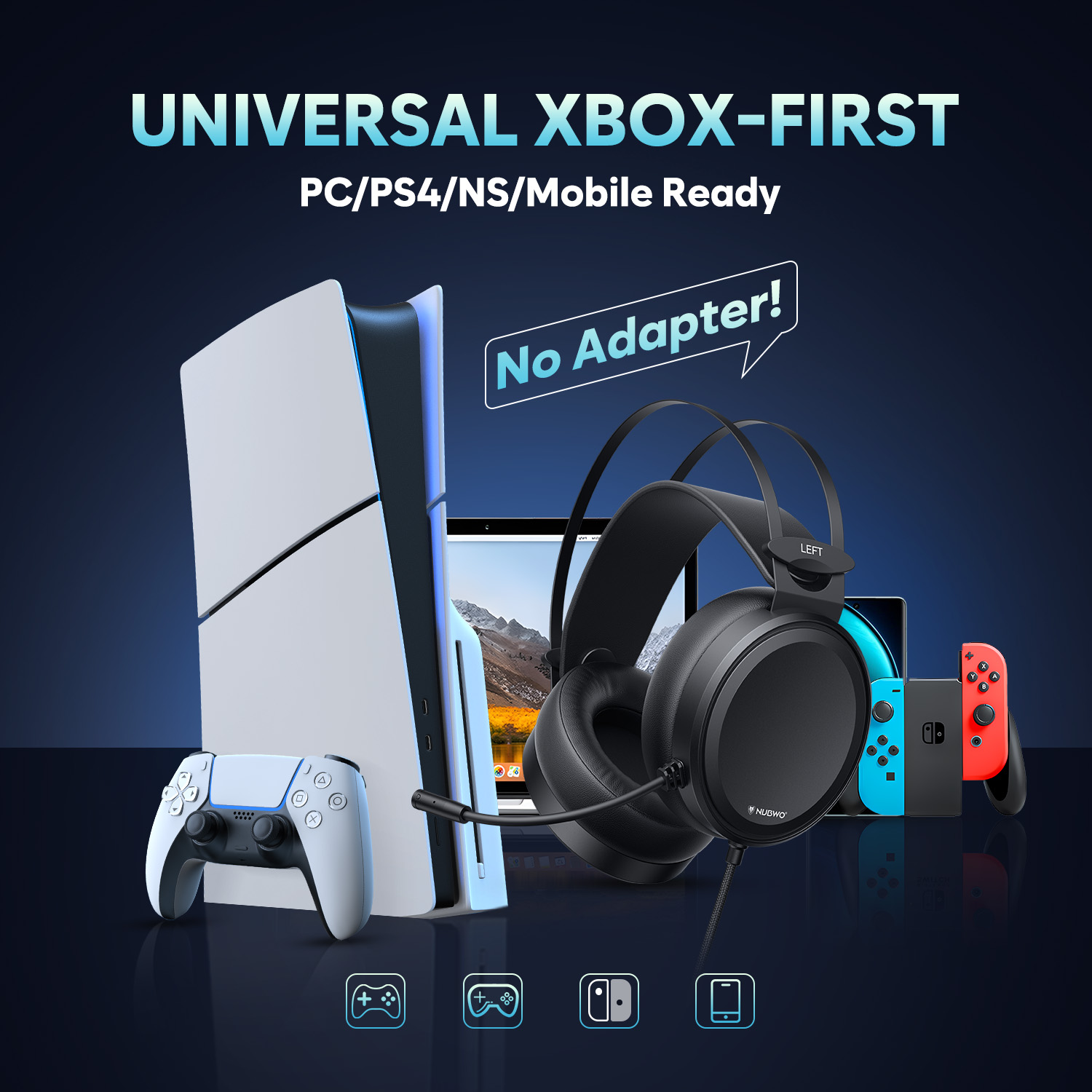NUBWO Fones de ouvido para jog - Gaming Console Xbox One avaliação e preço