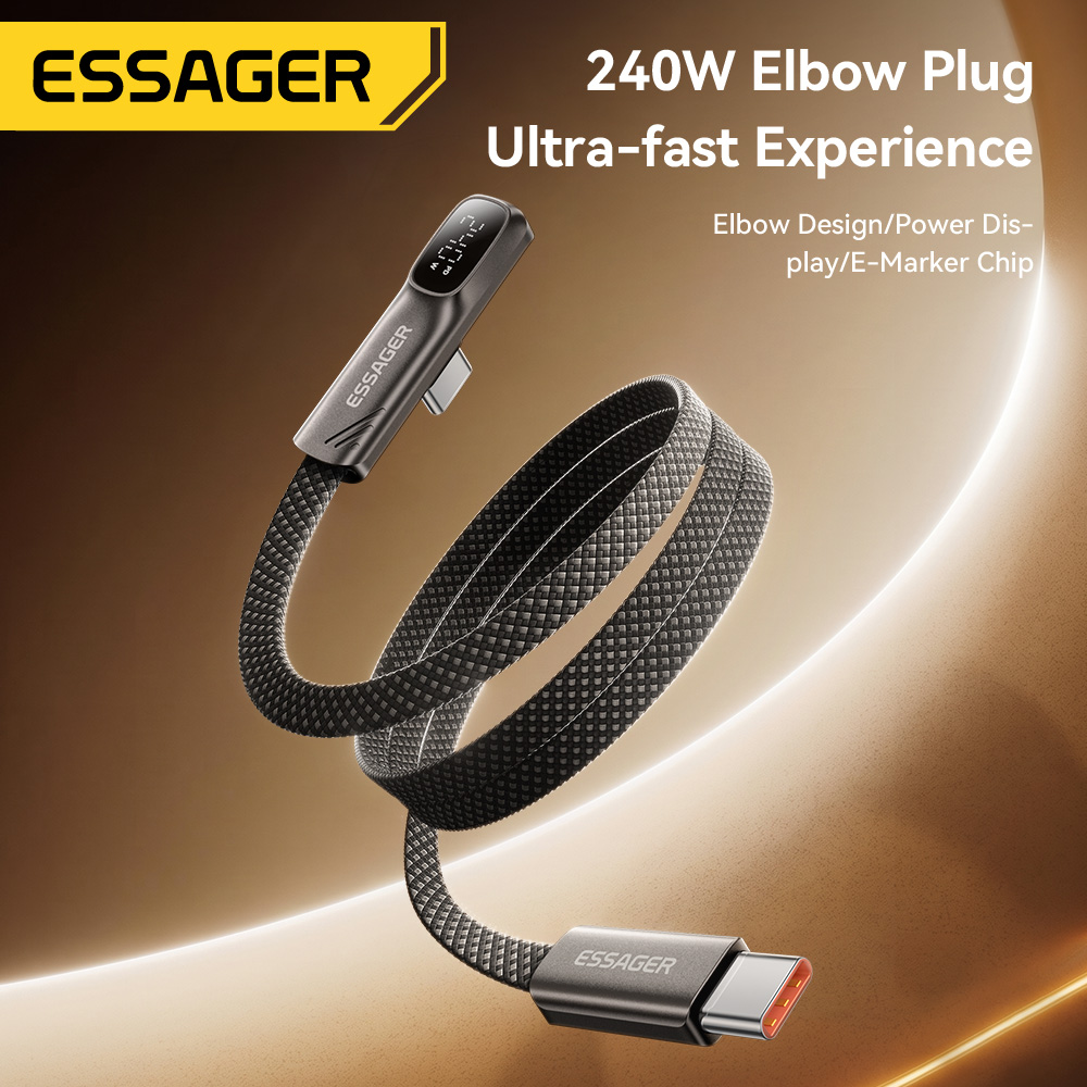 Cabo USB Tipo C Essager Elbow  - Gaming Console Ipad avaliação e preço