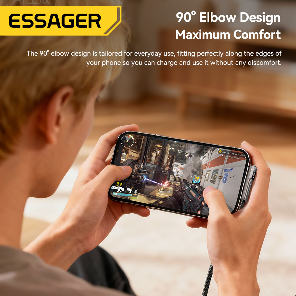 Cabo USB Tipo C Essager Elbow  - Gaming Console Ipad avaliação e preço