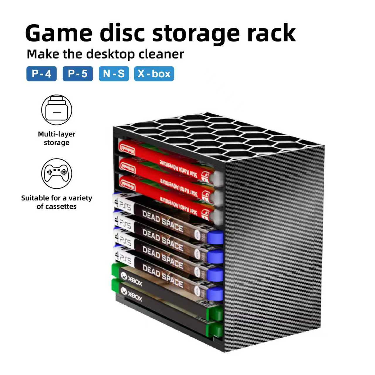 Suporte de Armazenamento de Ca - Gaming Console Organizer avaliação e preço