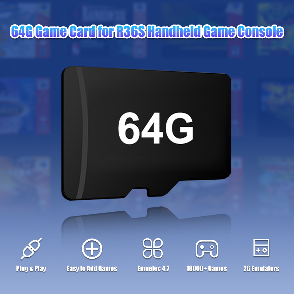 Cartão tf de jogo 64g para con - Gaming Console R36S avaliação e preço